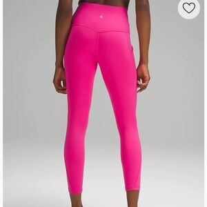 Lululemon sonic pink leggings 25 inch